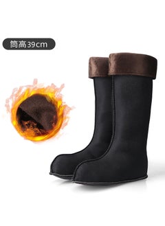 Buy Winter long rain boots cotton cover lightweight warm High mens water shoes velvet cover lining fleece-lined rain boots liner foot cover39cm (ordinary cotton cover) 39cm (ordinary cotton cover) in Saudi Arabia