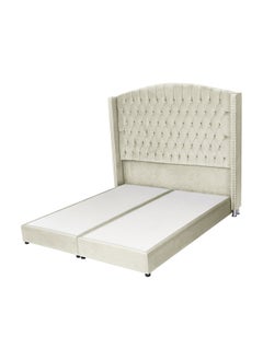 Buy Arwad | Velvet Bed Frame - Ivory in Saudi Arabia