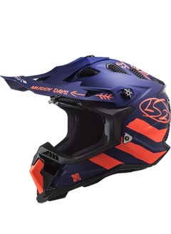 اشتري LS2 MX700 Subverter Evo Cargo Helmet Blue Orange Large Size في الامارات