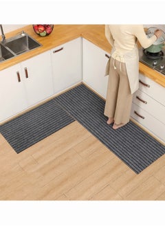 اشتري Non-slip Mat Household Entrance Door Mat Kitchen Mat Non-Slip Soft Absorbent Bathroom Carpets Kitchen Entrance Door Mats Home Floor Mat Grey في السعودية