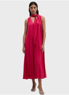 اشتري V-Neck Pleated Dress في الامارات