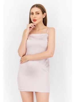 Buy Women Plain Mini Dress, Pink in Saudi Arabia