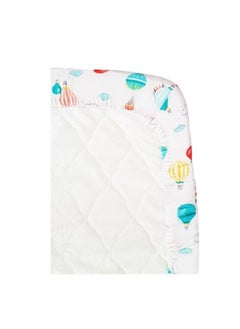 Buy Organic Bamboo Muslin Fitted Sheet - Balloons in UAE