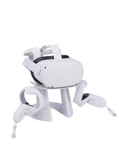 Buy VR Headset Display Holder and Controller Mount Station for Quest 2 White in UAE