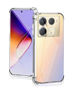 Buy for Infinix Note 40 Pro Phone Case Transparent Shockproof Air Guard Corners Shockproof Protection Back Cover in Saudi Arabia