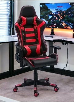 Buy SBF Gaming Chair with 3D Adjustable Armrests, High Back PU Leather Office Desk Chair, Adjustable Height, Headrest and backrest, Swivel Video Game Chair, Ergonomic Computer Gaming Chair in UAE