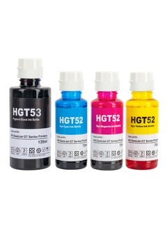 Buy GT53XL 135ml GT52 70ml for HP Printer DeskJet Smart GT Tank (All-Pack of 4) in Saudi Arabia