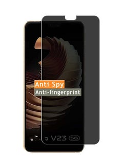 Buy 5D Anti-Spy Privacy Tempered Glass Screen Protector For Vivo V23 5G Black in UAE