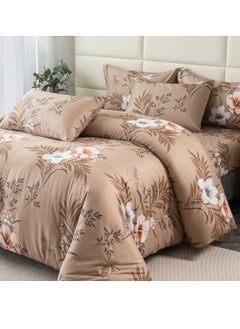 Buy Kapok Fashion Embroidery Bed 6 Piece Comforter Pillow Sheet Set in Saudi Arabia