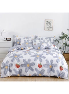 Buy 6-Piece King Size Duvet Cover Set|1 Duvet Cover + 1 Fitted Sheet + 4 Pillow Cases|Microfibre|WISTFUL in UAE