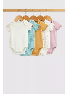 Buy Garden Bunny Short-Sleeved Bodysuits - 5 Pack in Saudi Arabia