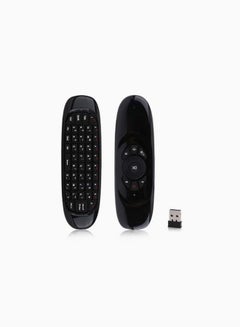 Buy 2.4G Air-Mouse Wireless-Keyboard Gyroscope Remote Control Black in UAE