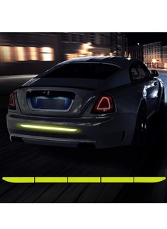 اشتري Strong Reflective Stripe Stickers High-Intensity Night Visibility Reflective Decal Universal Safety Warning Diamond Grade Waterproof Self Adhesive for Car Trunk 35.2'' (Yellow) في الامارات