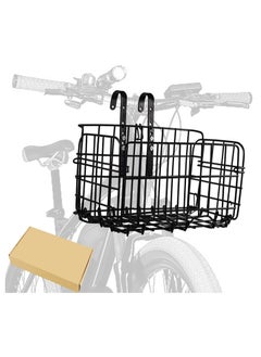 Buy Black Folding Bike Basket, Load Rust Proof Metal Bicycle Basket, Removable Universal Bike Rack Basket, Installation on Front Handlebar Or Rear Seat (34*20*23cm) in Saudi Arabia