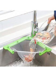 Buy Kitchen Sink Strainer Sink Food Catcher Corner Sink Strainer Basket With 100 Net Bags And Double-Sided Tape For Kitchen Food Waste Leftover in UAE