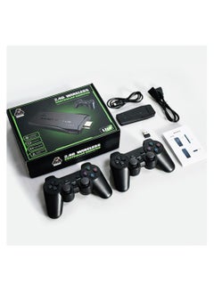 Buy Game Stick Console With Dual 2.4G Wireless Controllers Connect TV High-definition Output With 64G Card10000GamesUSB in UAE