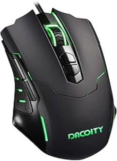 اشتري Gaming Mouse, Wired Programmable 7200 DPI RGB Mouse with 16 Million Color Backlight, USB Backlit Ergonomic Mice for Computer Laptop PC Mac Windows في مصر