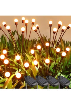 اشتري COOLBABY Hard Thorn Solar Firefly Lights 4 packs of 8 LED Solar Swing Lights Solar Garden Lights Waterproof Solar Firefly Lights Outdoor Solar Garden Decorative Lights في الامارات