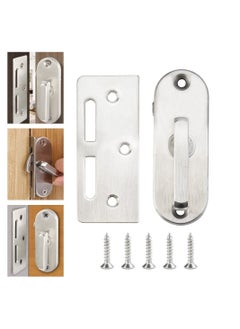 Buy Stainless Steel Sliding Door Lock, 90 Degree Flip Latch Cam Lock, Curved Door Buckle Sliding Barn Door Lock, Moving Door Right Angle Buckle for Wooden Doors, Barn Doors, Sliding Door in UAE