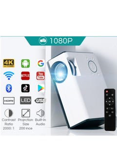 Buy Portable Projector Wifi Android Full Hd Led 1080p 4000 Lumen in Saudi Arabia