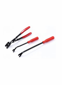 اشتري 3 PCS Clip Pliers Set and Fastener Remover Universal Auto Door Car Upholstery Trim Clip Removal Pliers Tool Door Panel Trim Clip Removal Tool Pliers for Car Door Panel with Bag في الامارات