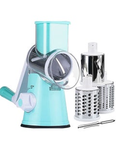 Buy Tabletop 3 in 1 Multi Functional Drum Rotary Vegetable Cutter, Shredder, Grater & Slicer,Slicer Dicer with High Speed Rotary Cylinder (Multicolor) in Saudi Arabia