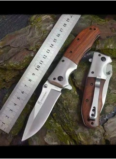 اشتري Outdoor Knife Folding Pocket Knife Field High Hardness Knife Tactical Saber DA51 Stainless Steel Fruit Knife في السعودية