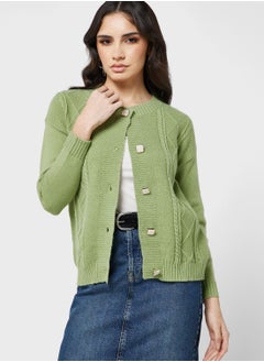 Buy Button Up Chunky Cardigan in UAE