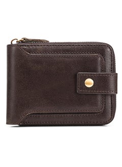 اشتري Rfid Anti-theft Brush Men's Genuine Leather Wallet Top Layer Cowhide Short Coin Purse Zipper European And American Vintage Men's 73 Bag في السعودية