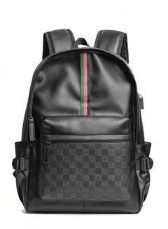 اشتري Leather Laptop Backpack for Men Women, School College Bookbag Casual Travel Daypack في الامارات