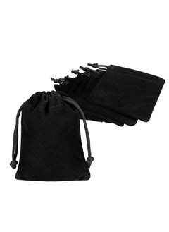 Buy 10Pcs Velvet Drawstring Bags Wedding Gift Bags Velvet Cloth Jewelry Pouches (Black) in Saudi Arabia