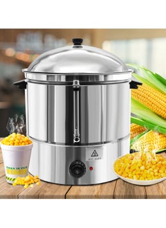 اشتري Grace Stainless Steel Commercial Corn Steamer 48L with Compartment Counter-top Electric Multi-purpose Steamer Adjustable Thermostat 30°C-100°C في الامارات