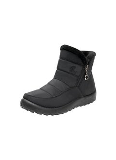 اشتري Women's Plush Warm And Waterproof Cotton Shoes Black في السعودية