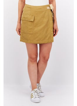 اشتري Women Solid Mini Skirt, Tan في الامارات