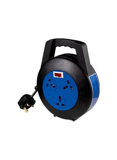 Buy Retractable 3 Way Extension Cord-10m Cable Reel With Power Button for Home, Office 2000 Watts Power Extension 10M in UAE