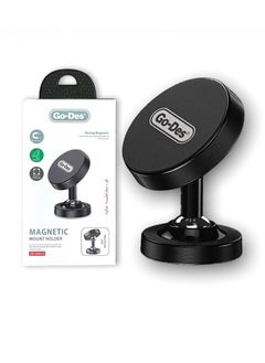 اشتري Magnetic Car Mount Phone Holder Universal Air Vent Mount for Smartphone Compatible With iPhone 13/Pro/Promax Samsung Galaxy Mobiles 360 Rotation Mobile Car Holder Mobile Holder For Car - Black في الامارات