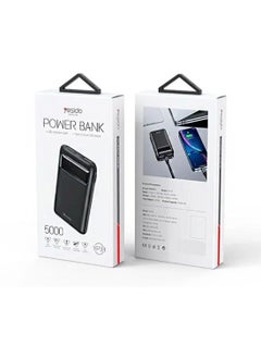 Buy 5000mAh YP33 Power Bank Digital Display Type-C With Dual USB Output Black in UAE