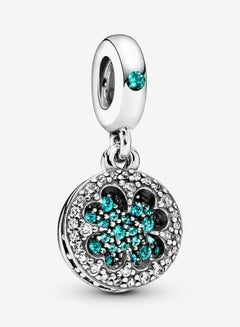 Buy 925 Sterling Silver Lucky Four Leaf Clover Dangle Charm for Pandora Moments Women's Bracelet 797906NRGMX in Saudi Arabia