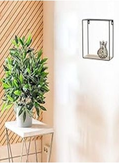 Buy Metal Single Cube shelf 45x45x15 - Beige in Egypt