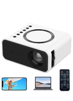 Buy Portable Mini Projector with WIFI, Remote Controller and Built-in Speaker, HD Outdoor Projector Compatible with Phone/iOS/Android/Tablet/Laptop/TV Stick/HDMI in Saudi Arabia