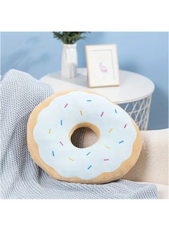 اشتري Round Donut Pillow, Donut Shaped Pillow Decorative Throw Pillow Round Throw Pillow Stuffed Donut Plush Pillow Seat Pad Cushion for Couch Sofa Chair Car Bedroom (Blue) في السعودية