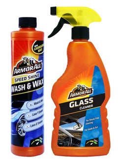 اشتري Speed Shine Wash & Wax 300ml Glass Cleaner 500ml في الامارات
