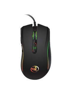 Buy Adjustable Dpi Breathing Light Wired Gaming Mouse Black in UAE