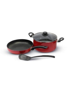 اشتري 4 Piece Nonstick Cookware Set Strong Aluminum Body With Non-Stick Coating في السعودية