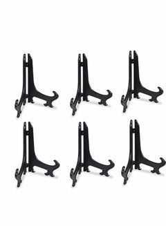Buy Plate Stand, 8 Inch 6pcs Wood Easels Plate Display Stands, Picture Frame Stand, Holder Solid Wood Base Bracket Decoration Frame Swing Plate Photo Shelf Bracket 6 Pack in Saudi Arabia