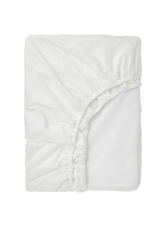 Buy Fitted Sheet White 180X200 Cm in Saudi Arabia