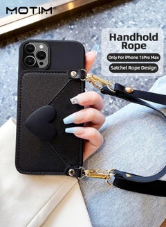 Hortory luxury leather iphone case with credit card holder and hand strap  phone case compatible with iphone 11 12 13 14 15 Pro max