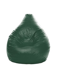 Buy Kids Faux Leather Multi-Purpose Bean Bag With Polystyrene Filling Night Green in UAE