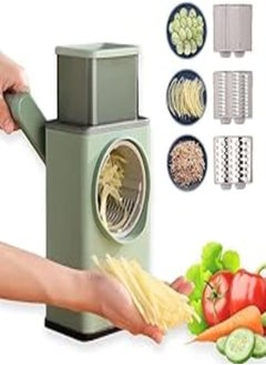 اشتري "Mighty Vegetable Cutter: Versatile Cutter & Manual Grater (6 Shapes) - Easily & Quickly Grate & Cut Vegetables (with 2 Grating Variations) - Round Slicer, Crunchy & Potato Chipsy Slicer - 7 * 1" في مصر