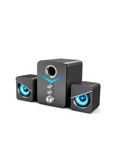 Buy Multimedia Speaker System with Subwoofer and Ambient Light , Full Range Audio, Strong Bass, 3.5mm Inputs, for PC/PS4/Xbox/TV/Smartphone/Tablet/Music Player in Saudi Arabia